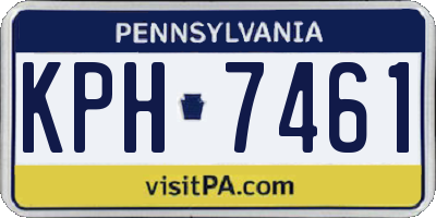 PA license plate KPH7461