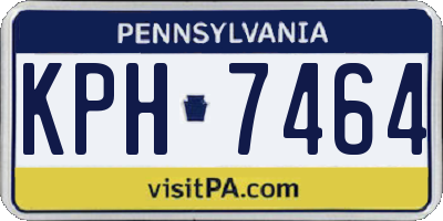 PA license plate KPH7464