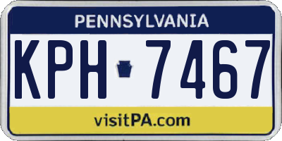 PA license plate KPH7467