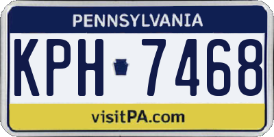 PA license plate KPH7468