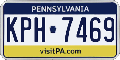 PA license plate KPH7469