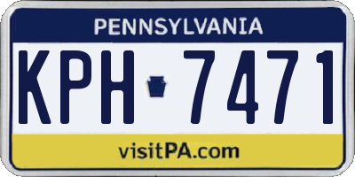 PA license plate KPH7471
