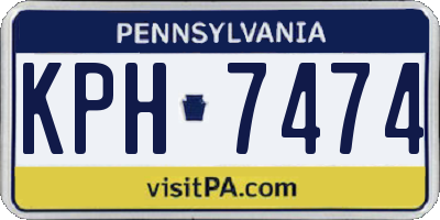 PA license plate KPH7474