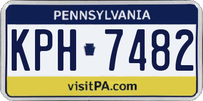 PA license plate KPH7482