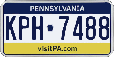 PA license plate KPH7488