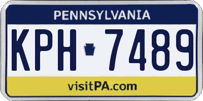 PA license plate KPH7489