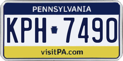 PA license plate KPH7490