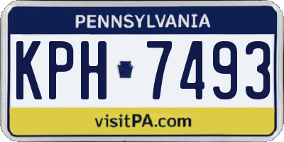 PA license plate KPH7493