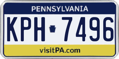PA license plate KPH7496