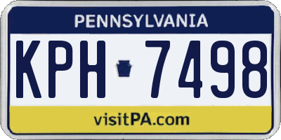 PA license plate KPH7498