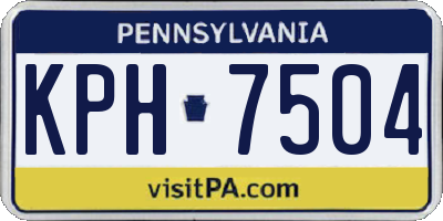 PA license plate KPH7504