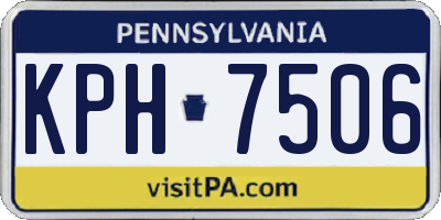 PA license plate KPH7506