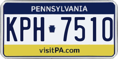 PA license plate KPH7510