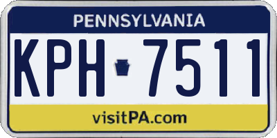 PA license plate KPH7511