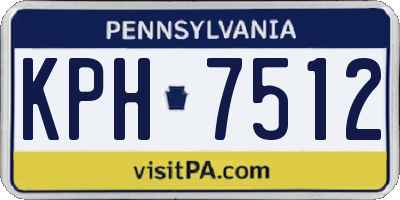 PA license plate KPH7512