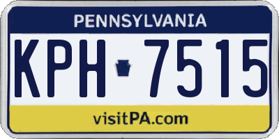 PA license plate KPH7515