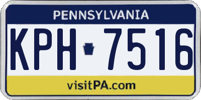 PA license plate KPH7516