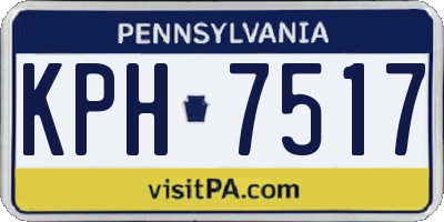 PA license plate KPH7517