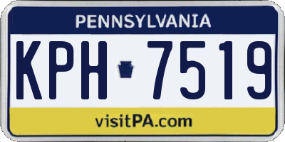 PA license plate KPH7519