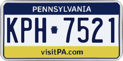 PA license plate KPH7521