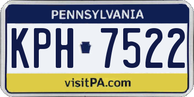 PA license plate KPH7522
