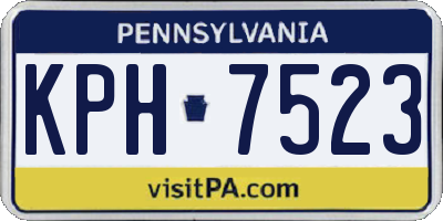 PA license plate KPH7523