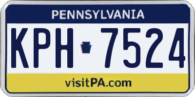 PA license plate KPH7524