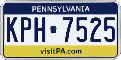 PA license plate KPH7525