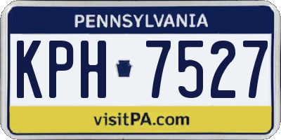 PA license plate KPH7527