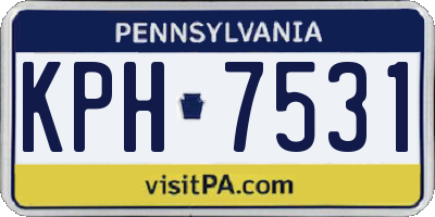 PA license plate KPH7531