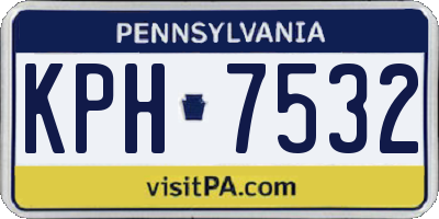 PA license plate KPH7532