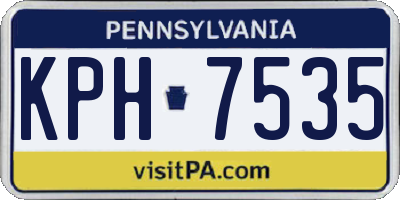 PA license plate KPH7535