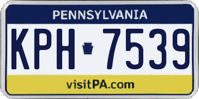 PA license plate KPH7539