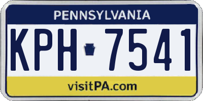 PA license plate KPH7541