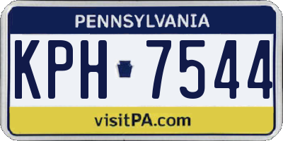 PA license plate KPH7544