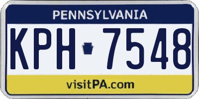 PA license plate KPH7548