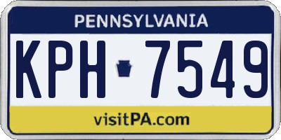 PA license plate KPH7549