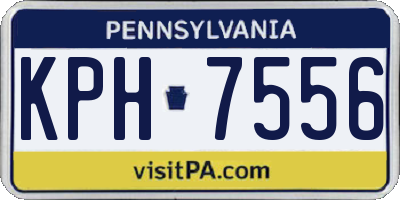 PA license plate KPH7556