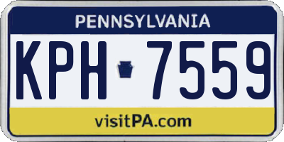 PA license plate KPH7559