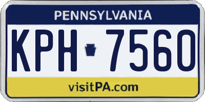 PA license plate KPH7560