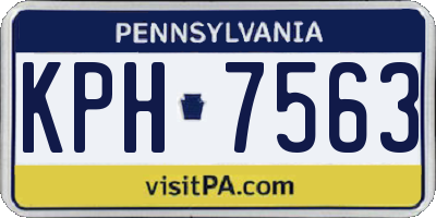 PA license plate KPH7563