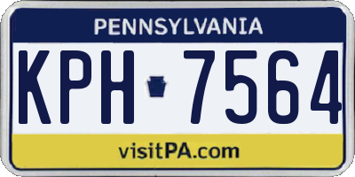 PA license plate KPH7564