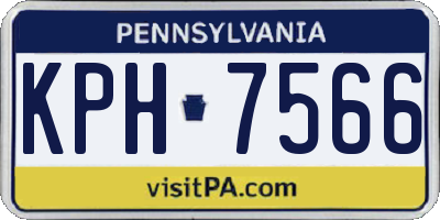 PA license plate KPH7566