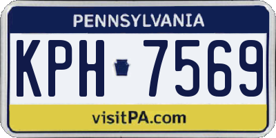 PA license plate KPH7569