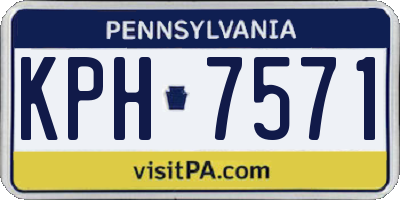 PA license plate KPH7571