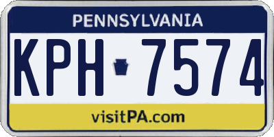 PA license plate KPH7574