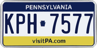 PA license plate KPH7577