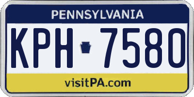 PA license plate KPH7580