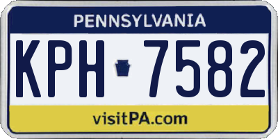 PA license plate KPH7582