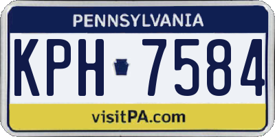PA license plate KPH7584